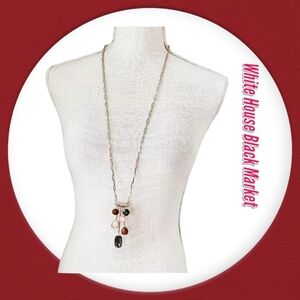 WHBM Necklace Rose Goldtone Pendant New Chic